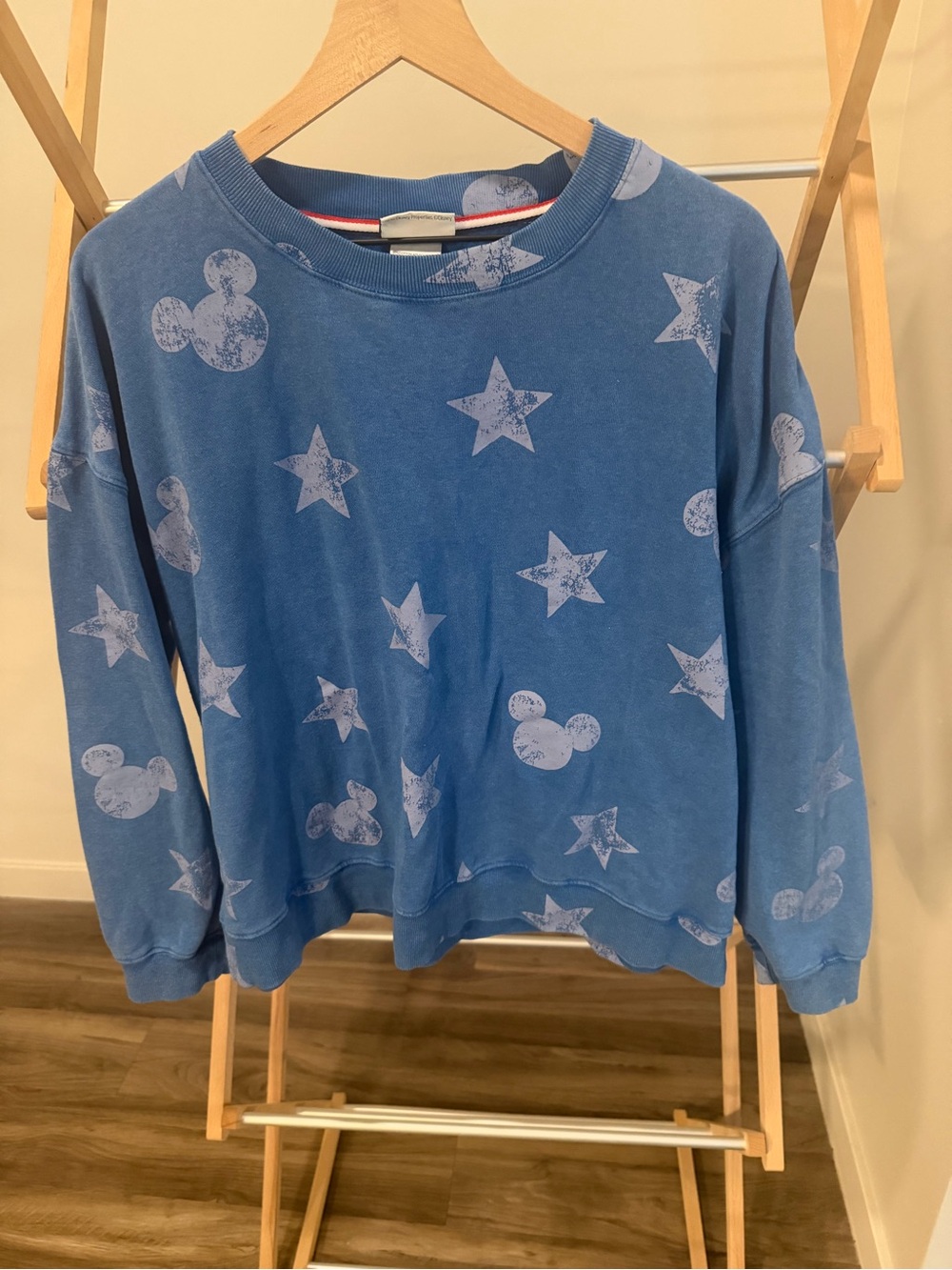 Disney Blue Star & Mickey Print Kids Sweatshirt